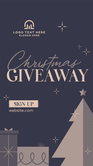 Christmas Holiday Giveaway Facebook story Image Preview