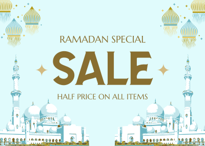 Ramadan Kareem Sale Postcard Image Preview