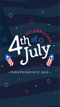 Modern Fireworks Celebrate 4th of July Facebook Story Design