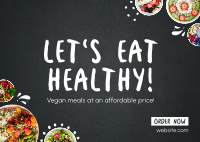 Healthy Dishes Postcard Design