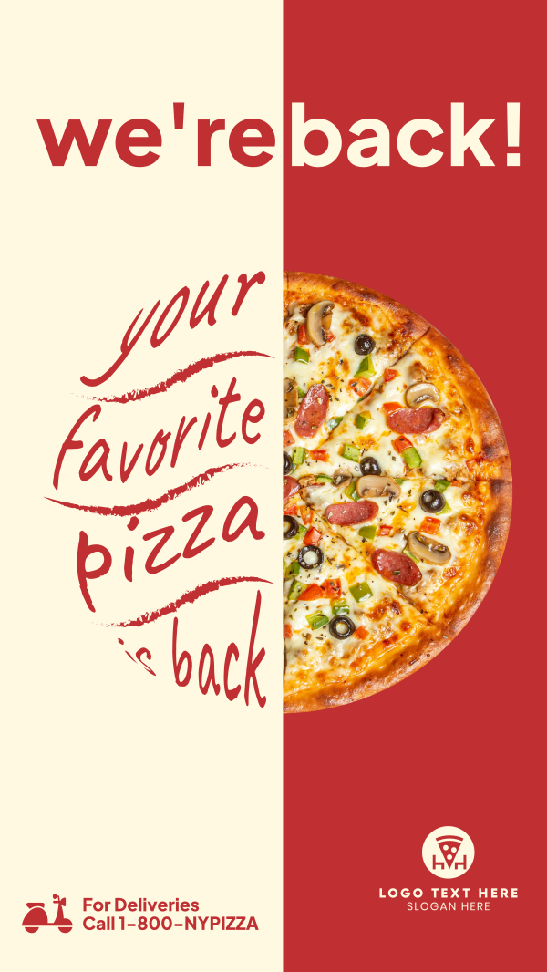 Italian Pizza Chain Facebook Story Design