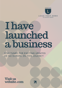 Geometric Gradient Business Opening Poster Design