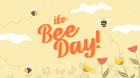 Happy Bee Day Garden Facebook Event Cover Design