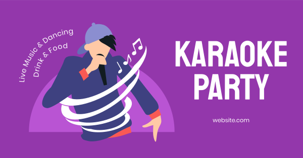 Karaoke Party Facebook Ad Design Image Preview