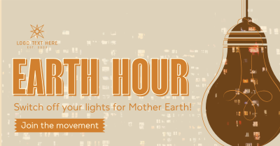 Earth Hour Light Bulb Facebook ad Image Preview