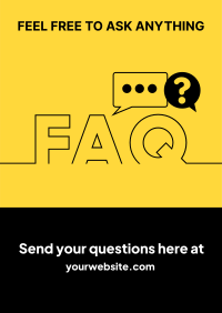 FAQs Outline Poster Design