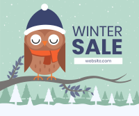 Owl During Winter Facebook post Image Preview
