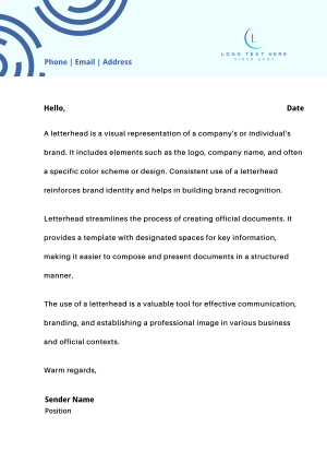 Mono Ripples Letterhead Image Preview