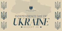 Symbolic Ukraine Independence Twitter Post Design