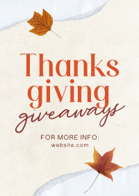 Ripped Thanksgiving Gifts Poster Design