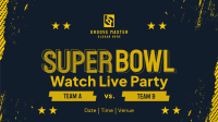 Football Watch Party Facebook Event Cover Design