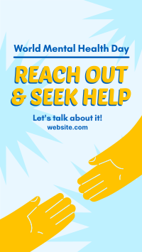 Reach Out and Seek Help Facebook Story Design