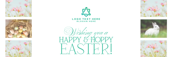 Rustic Easter Greeting Twitter Header Design