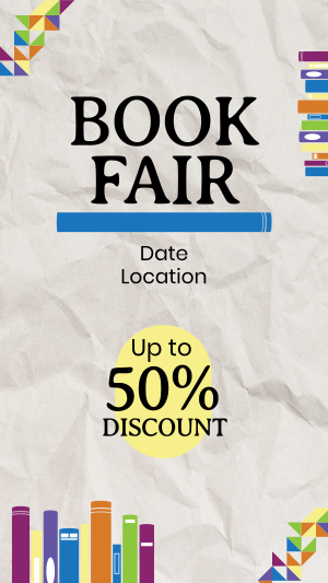 Book Fair Facebook story Image Preview