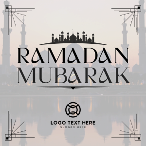 Mosque Silhouette Ramadan Instagram post Image Preview
