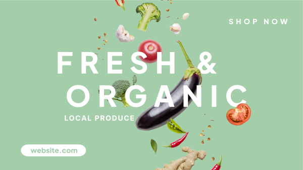 Organic Fresh Facebook Event Cover Design Image Preview
