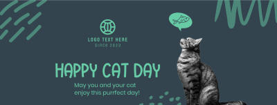 Simple Cat Day Facebook cover Image Preview