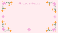 Floral Peace Day Zoom Background Design