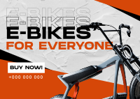 Minimalist E-bike  Postcard Image Preview