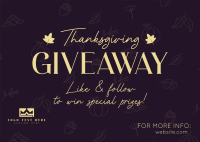 Thanksgiving Day Giveaway Postcard Image Preview