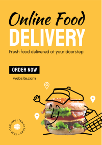 Fresh Burger Delivery Flyer Image Preview