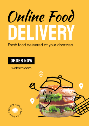 Fresh Burger Delivery Flyer Image Preview