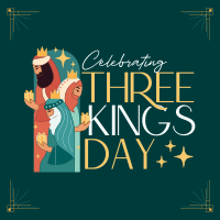Modern Three Kings Day Linkedin Post Design