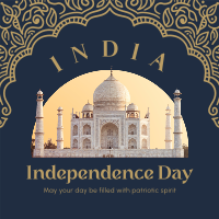 Decorative Indian Independence Instagram Post Design