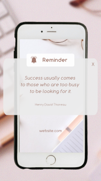 Business Quote Phone Reminder Facebook Story Design