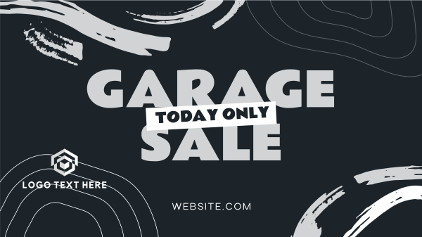 Garage Sale Doodles Facebook Event Cover Design