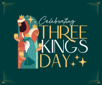 Modern Three Kings Day Facebook Post Design