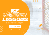 Ice Hockey Lessons Postcard Image Preview