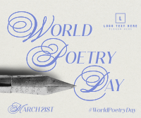 World Poetry Day Pen Facebook Post Design