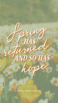 Spring Hope Quote TikTok Video Preview