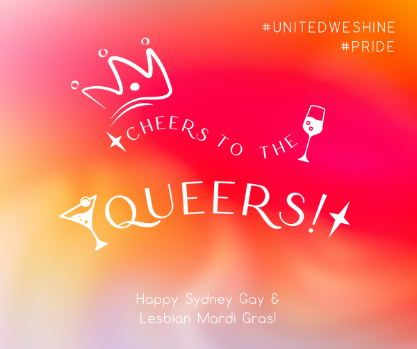 Cheers Queers Mardi Gras Facebook Post Design Image Preview