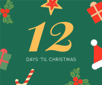 Cute Christmas Countdown Facebook post Image Preview