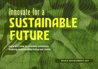Environmental Sustainable Innovations Postcard Design