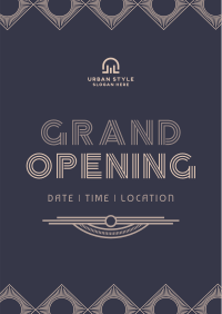 Art Deco Grand Opening Poster Image Preview