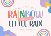 Rainbow After The Rain Postcard Design