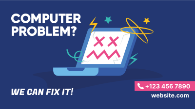 Computer Problem Repair Facebook Event Cover Image Preview