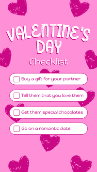 Valentine's Checklist Instagram Story Design