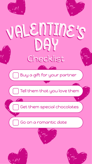 Valentine's Checklist Instagram story Image Preview