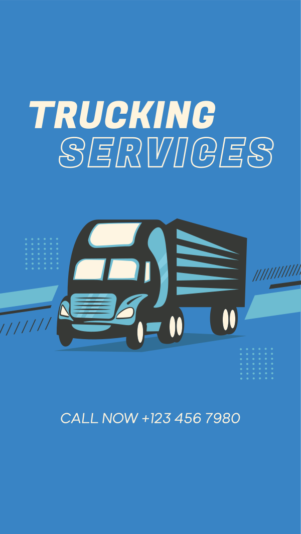 Truck Delivery Services Instagram Story Design Image Preview