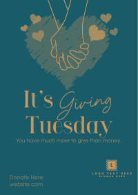 Giving Tuesday Hand Poster Design