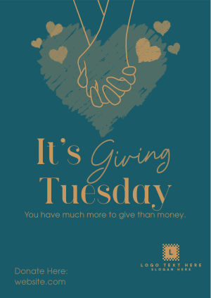 Giving Tuesday Hand Poster Image Preview