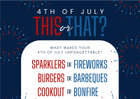 4th of July This or That Postcard Design