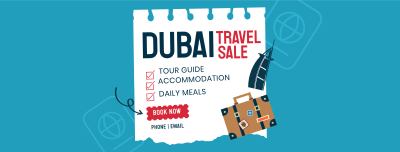 Dubai Travel Destination Facebook cover Image Preview