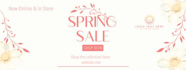 Aesthetic Spring Sale  Facebook Cover Design Image Preview