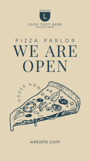 Pizza Parlor Open Instagram story Image Preview