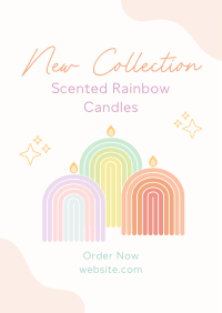 Rainbow Candle Collection Poster Design